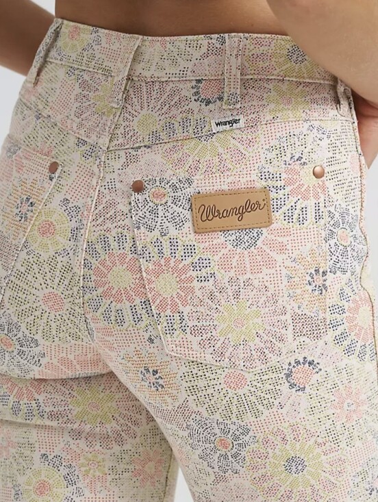 Wrangler Denim - Wrangler Women's Cream Floral Print Jeans
